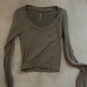 Aura Long Sleeve Top in Taupe